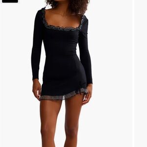 Free People Lucette mini dress sz 8, NWT, never worn, beautiful dress! Lace trim